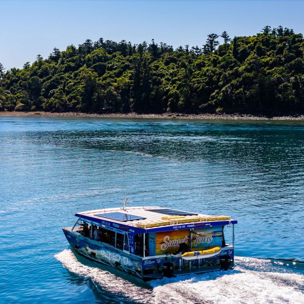 a small boat in a body of water